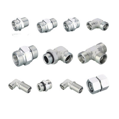 Fogli galvanizzati 90 gradi Femmina metrica 24 gradi cono O-anello 20591 Fitting tubo idraulico