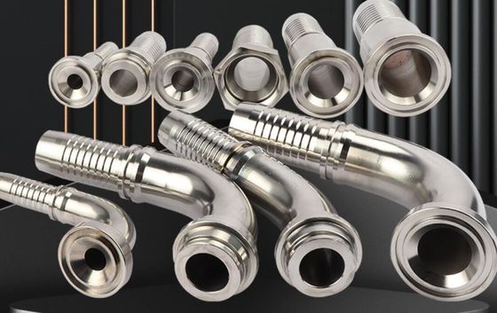 Fittings di flange per tubi idraulici inossidabili da 1/4&quot; 6000 Psi 45 gomito