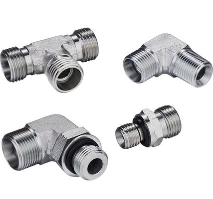 Fogli galvanizzati 90 gradi Bsp filo maschio regolabile tipo di morso Stud fine con O-anello