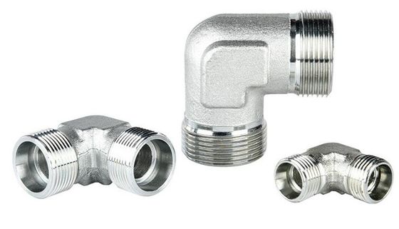 1C9 1D9 DIN Fittings per tubi di tipo morso 90 gradi gomito Valvola a sfera ad alta pressione Adaptore idraulico