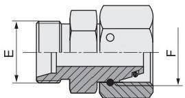 Hexagon Head DIN Bite Type Reducer Tube Adapter con fusolio di acciaio al carbonio a nocciola girevole 2c-W