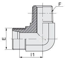 Fittings per tubi idraulici ad alta pressione a 90 gradi, gomito 1CT9 con lunga durata di funzionamento