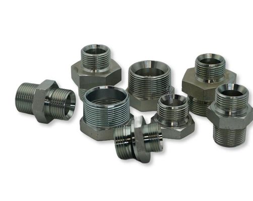 Adaptatore di tubi a testa rotonda ad alta pressione Fittings di tubi idraulici riutilizzabili Jic Bsp Metrico