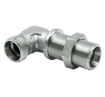 Prodotto in acciaio al carbonio medio Paratiato idraulico 90 gradi Adaptatore di tubo metrico Carta galvanizzata