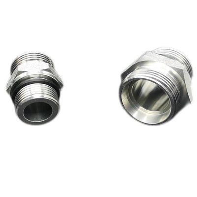 1CB Adaptatore di tubo metrico maschio 24 cono L. T / Bsp Maschio Adaptatori idraulici in acciaio al carbonio