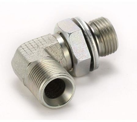 Fittings idraulici in acciaio al carbonio medio standard DIN per OEM O-Ring Face Seal Elbow