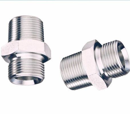 Fittings di tubi in acciaio inossidabile Bsp Adapter maschio a maschio di 60 gradi di chiusura del cono Componenti idraulici