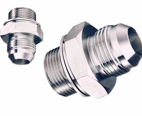 Adaptatore idraulico per macchine agricole a testa esagonale in acciaio al carbonio medio