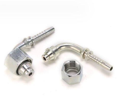 Testa esagonale 90 gradi Femmina metrica 24 gradi cono O-anello 20591 Fitting tubo idraulico