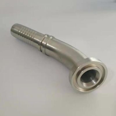 Fittings per escavatori in acciaio inossidabile 3000 psi 90 gradi SAE Flanco di montaggio per tubo idraulico